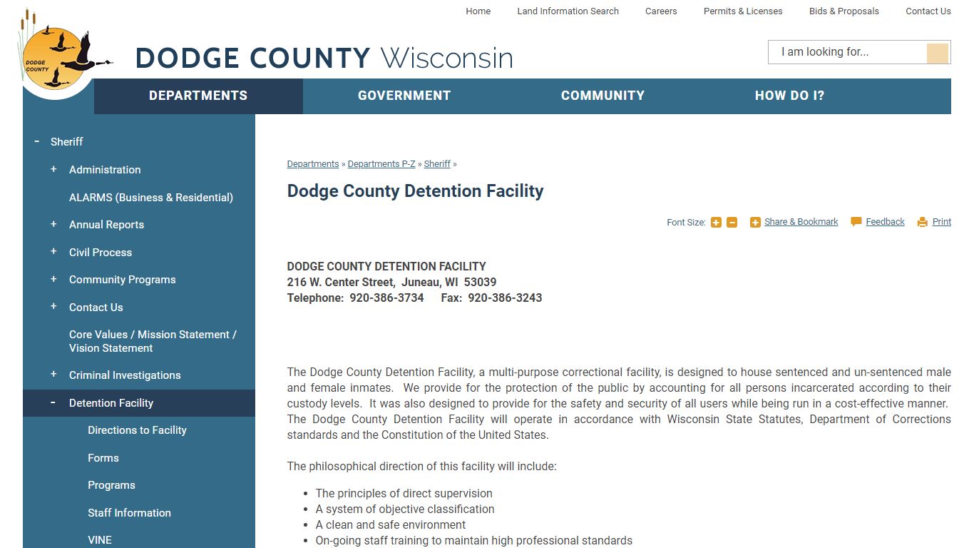 Dodge County Detention Facility | Dodge County, WI